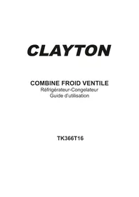 Notice Clayton TK366T16 Réfrigérateur