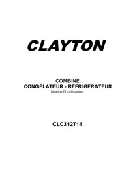 Notice Clayton CLC312T14 Réfrigérateur