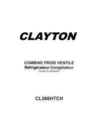 Notice Clayton CL366HTCH Réfrigérateur