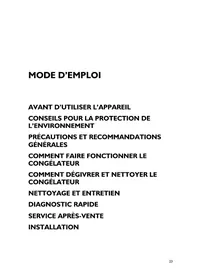 Notice LADEN CVT 183 AP Congélateur