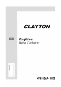 Notice Clayton KV1186AP+MK2 Congélateur