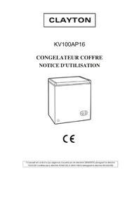 Notice Clayton KV100AP16 Congélateur