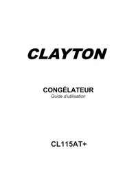 Notice Clayton CL115AT+ Congélateur