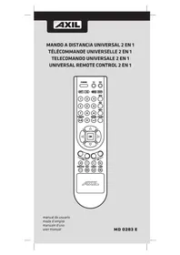Notice AXIL MD 0283 E Télécommande