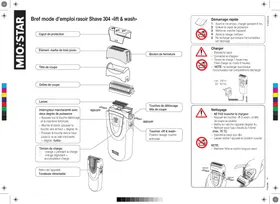 Notice MIO STAR SHAVE 304 LIFT & WASH Rasoir