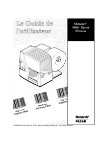 Notice Paxar MONARCH 9800 Imprimante d'étiquettes