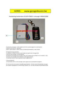 Notice Goris HRW433300K Porte de garage