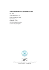 Notice IWC PORTUGUESE YACHT CLUB CHRONOGRAPH 3902 Relógio