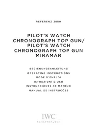 Notice IWC PILOT CHRONOGRAPH 3880 Relógio