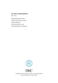 Notice IWC DA VINCI CHRONOGRAPH 3764 Watch