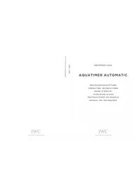 Notice IWC AQUATIMER AUTOMATIC 3290 Watch
