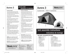 Notice Trailside AURORA 3 Tente