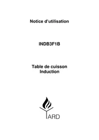 Notice Yard INDB3F1B Cuisinière