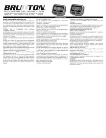 Notice BRUNTON PED 1203 Podomètre