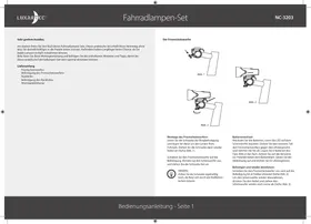 Notice LUNARTEC NC3203 Lampe vélo