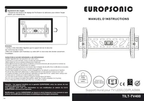 Notice Europsonic TILTTV400 Support mural