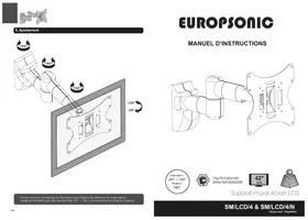 Notice Europsonic SMLCD7N Support mural