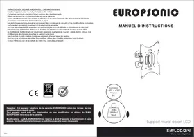 Notice Europsonic SMLCD2N Support mural