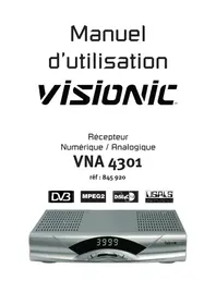 Notice VISIONIC VNA 3401 Recepteur