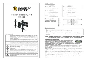 Notice ELECTRO DEPOT 922439 Support mural