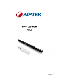 Notice AIPTEK MYNOTE PEN Stylo numérique