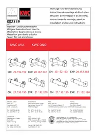 Notice KWC AVA 21.192.200.000 Robinet