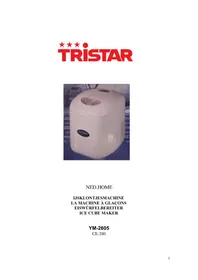 Notice TRISTAR YM2605 Machine à glaçons