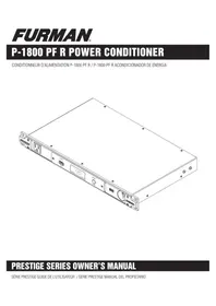 Notice Furman P1800 PF R Conditionneur d'alimentation électrique