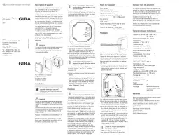 Notice Gira 2381 Capteur de mouvement