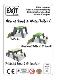 Notice EXIT AKSENT SAND WATER PICNIC TABLE L DELUXE Kids garden table