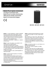 Notice Gewiss GW12813 Module électronique