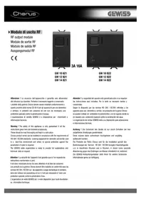 Notice Gewiss GW12822 Interrupteur électrique