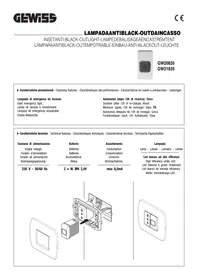 Notice Gewiss GW20835 Lampe de secours