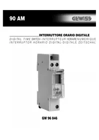 Notice Gewiss GW96846 Commutateur horaire numérique