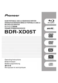 Notice PIONEER BDRXD05TB Disque dur