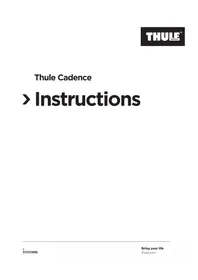 Notice THULE CADENCE BICYCLE TRAILER Accessoire de vélo