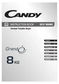 Notice CANDY GCV 580NCS Tørretumbler