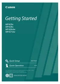 Notice CANON ISENSYS MF426DW Inprimagailu
