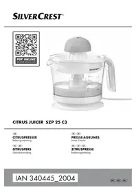 Notice SILVERCREST SZP 40 B1 Centrifugeuse