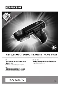 Notice PARKSIDE PAWS 3.6 A1 Screwdriver