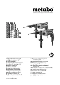 Notice METABO SBE 8502 Vrtačka