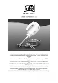 Notice FRITEL CM 2410 Table de mixage