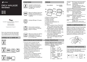 Notice Yamax DIGIWALKER SW200 Podomètre