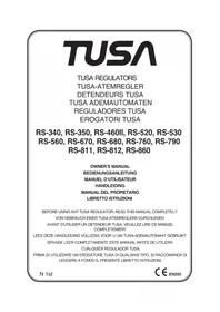 Notice Tusa RS560 Tauchregler
