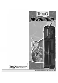 Notice TETRA IN 600 PLUS Filtre pour aquarium