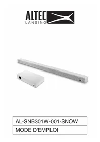 Notice ALTEC LANSING SNOW SOUND BAR Soundbar