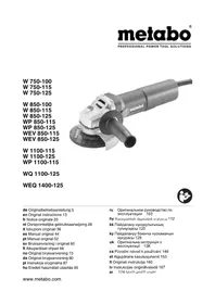 Notice METABO W 850125 SET Jahvataja