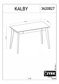 Notice JYSK KALBY (120X75X60) Ordinateur de bureau