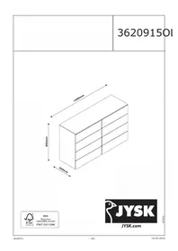 Notice JYSK OLDRUP (140X85X44) Meuble de rangement