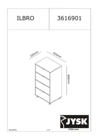 Notice JYSK ILBRO (42X80X32) Meuble de rangement